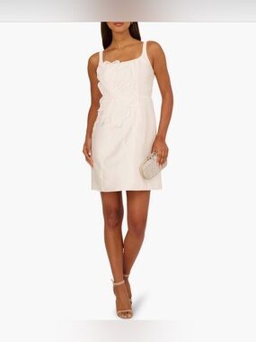 Adrianna Papell
Beaded Petal Mikado Dress in Ivory